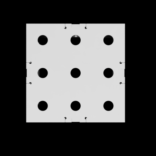 UMT/GMT Slotted Maker Block, view 3 – handmade laser cut metal by Maker Table