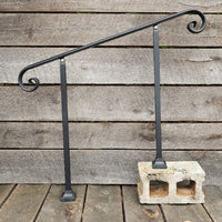 Thumbnail for Adjustable Metal Handrail with Scroll End - Make A Rail Grab Rail - Victorian Stair Decor - Maker Table