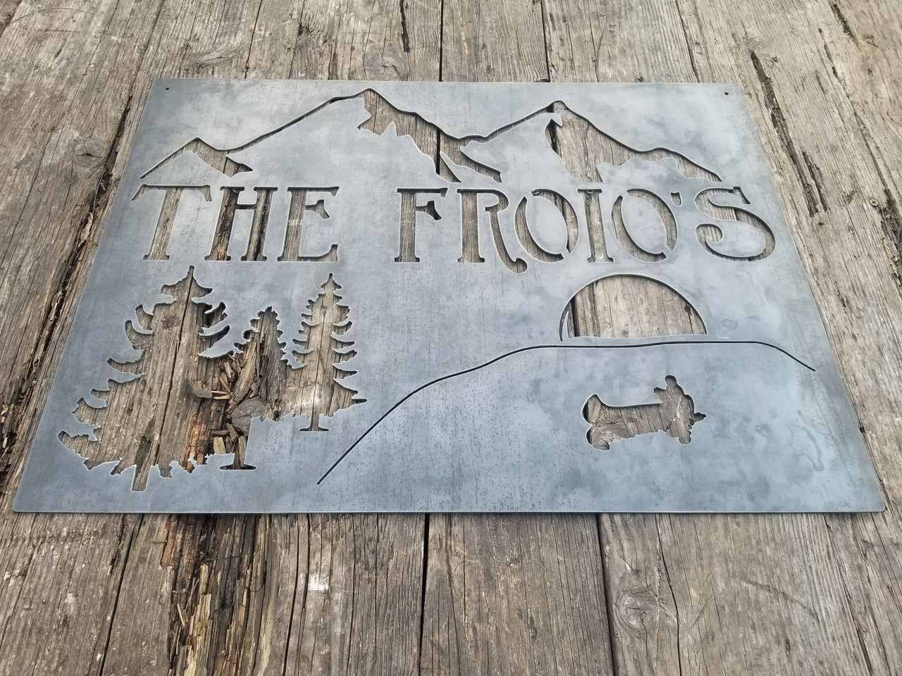 Alpine Lake Sign - Personalized - Maker Table