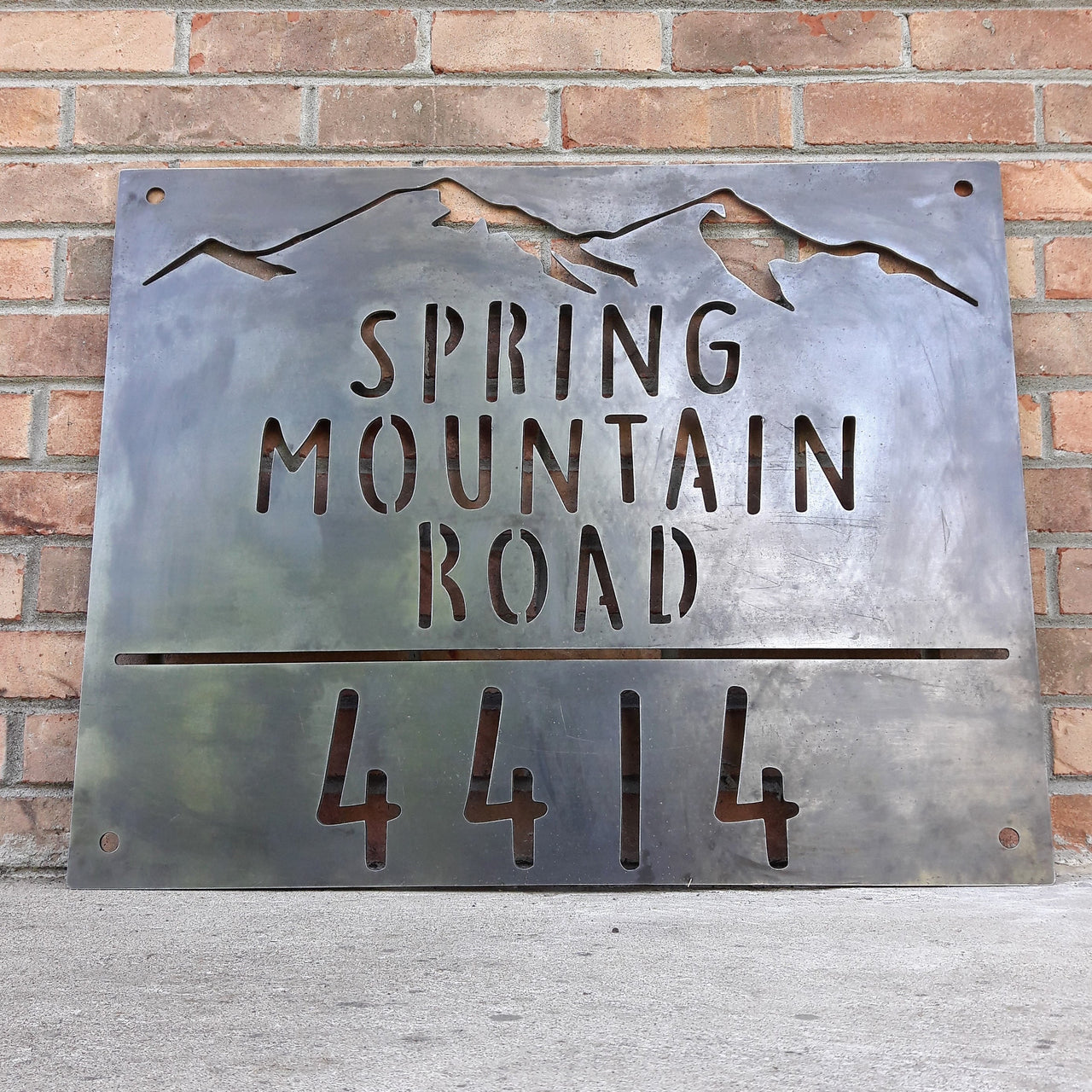 Alpine Mountain Address Sign - Personalized Address Name and Numbers - Wilderness Drive Address Sign - Mountains - Alpine - Free Shipping - Maker Table