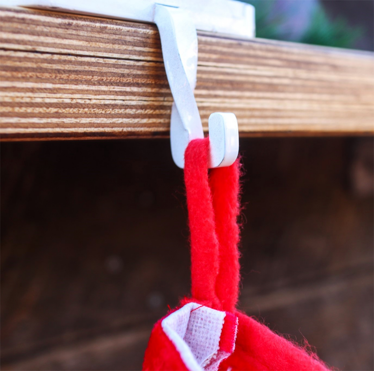 4-Pack Heavy Stocking Hanger - Minimalist Christmas Mantel Decor - Heavy Duty Stocking Holder - Shelf Stocking Holder - Personalized Gift