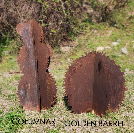 Metal Cactus Sculpture - Outdoor Garden Decor