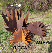 Thumbnail for Succulent Plant Metal Yard Sculpture - Yard Art Sculpture - Succulent Plant - Yucca