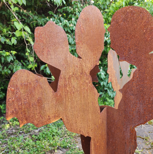 Bunny Ear Cactus Metal Sculpture - Metal Yard Art Sculpture - Tall Cactus Sculpture - Cactus Plant - Garden Decor