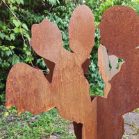 Thumbnail for Bunny Ear Cactus Metal Sculpture - Metal Yard Art Sculpture - Tall Cactus Sculpture - Cactus Plant - Garden Decor