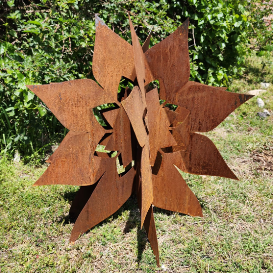 Petunia Outdoor Metal Sculpture - Garden Decor - Birth Flower - Metal Yard Art