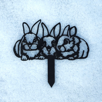 Thumbnail for Bunny Garden Stake - Garden Decor - Metal Garden Stake - Gift for Her - Desk Accessories - Plant Desk - Easter Bunny - Mini