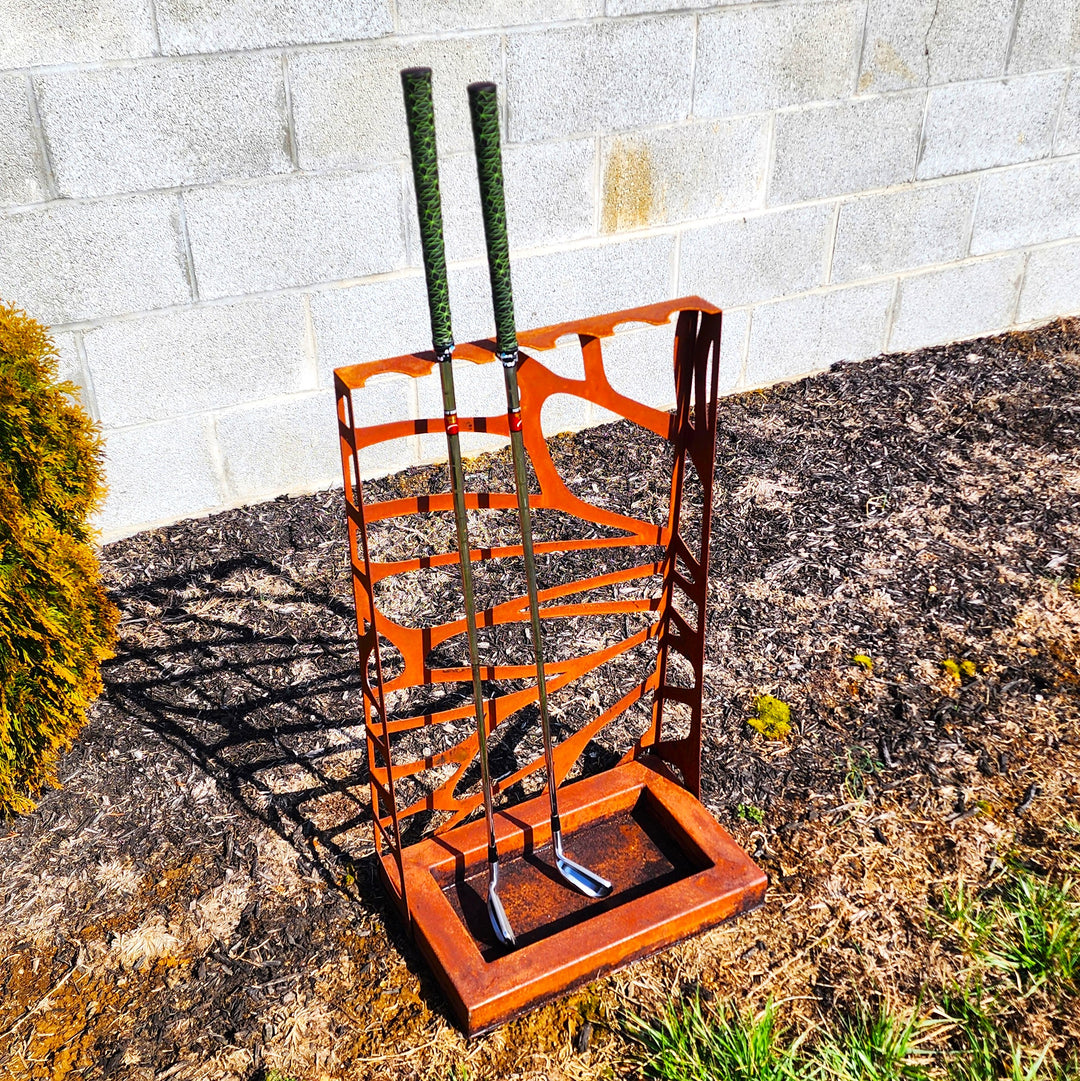 Custom Metal Golf Club Stand & Display | Heavy-Duty 16-Gauge Steel Organizer