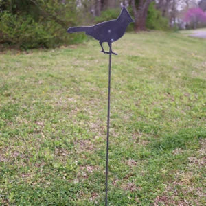 Metal Cardinal Garden Stakes