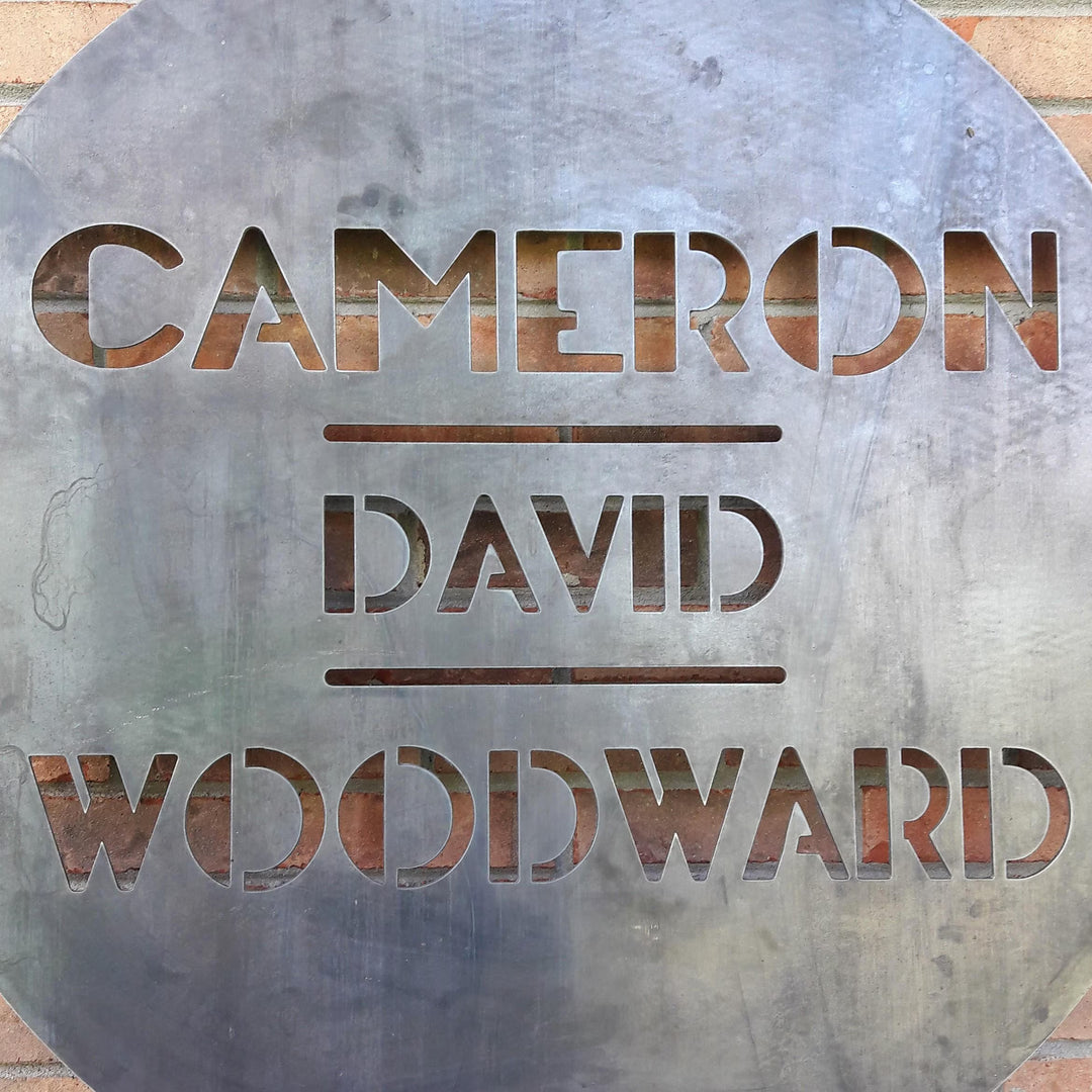 Personalized Metal Sign - Circle Family Name Sign