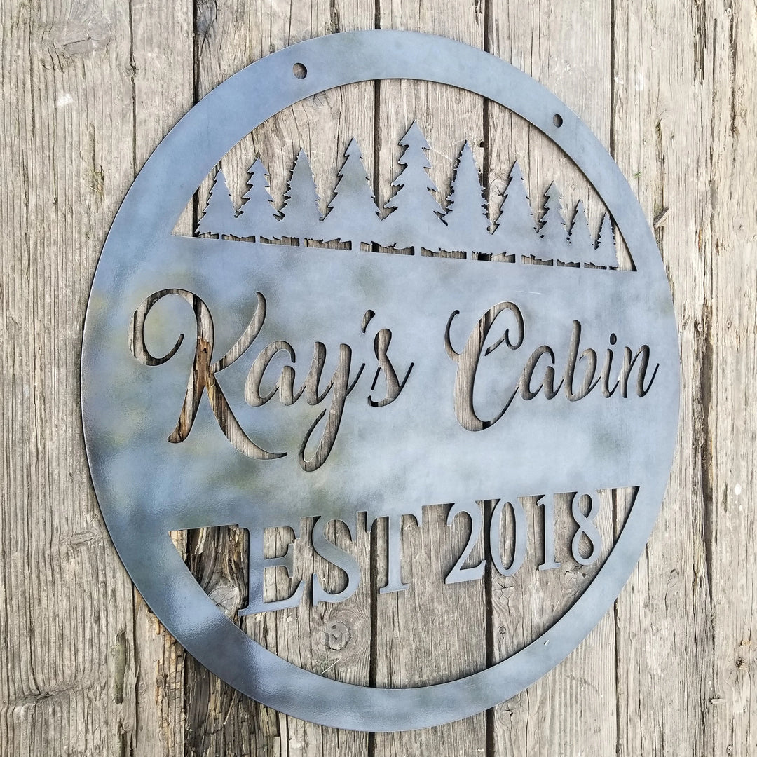 Scenic Alpine Round Sign - Custom Metal Sign