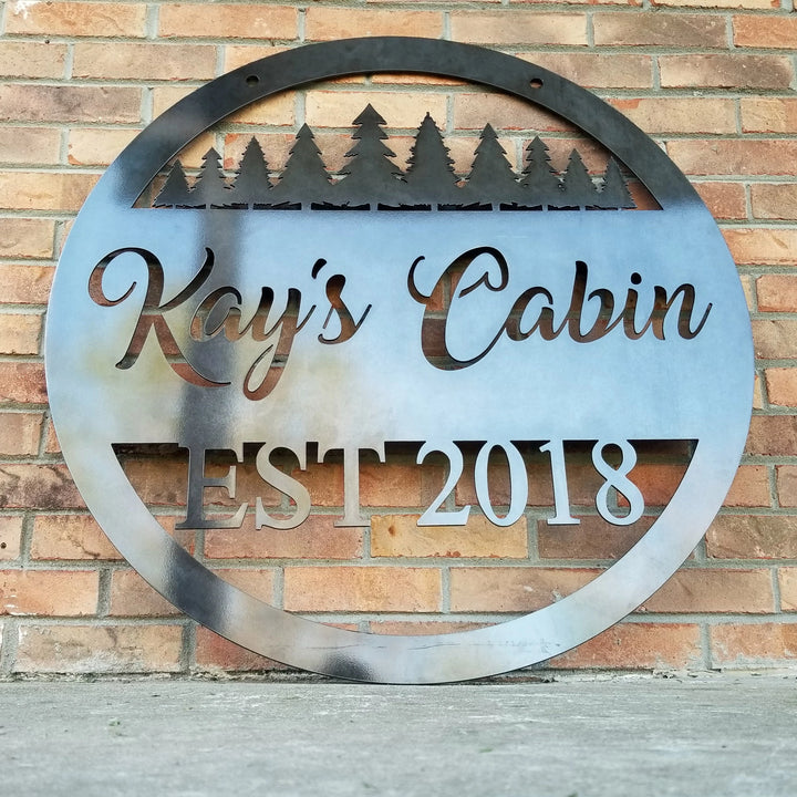 Scenic Alpine Round Sign - Custom Metal Sign