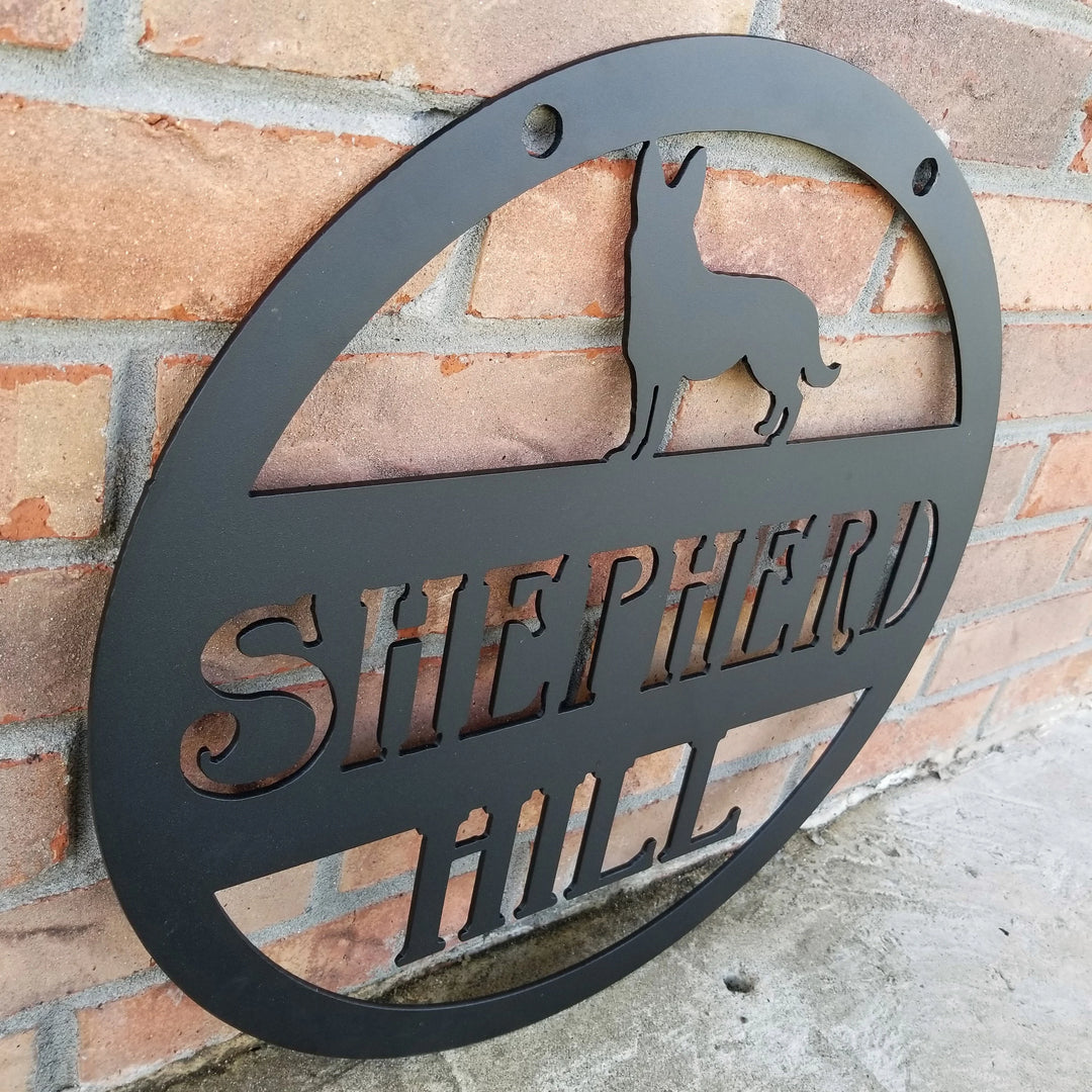 Custom Hanging Metal Dog Sign - German Shepherd - Poodle - Beagle - Bulldog - Labrador - Mastiff