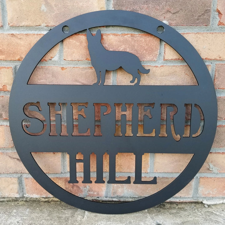 Custom Hanging Metal Dog Sign - German Shepherd - Poodle - Beagle - Bulldog - Labrador - Mastiff