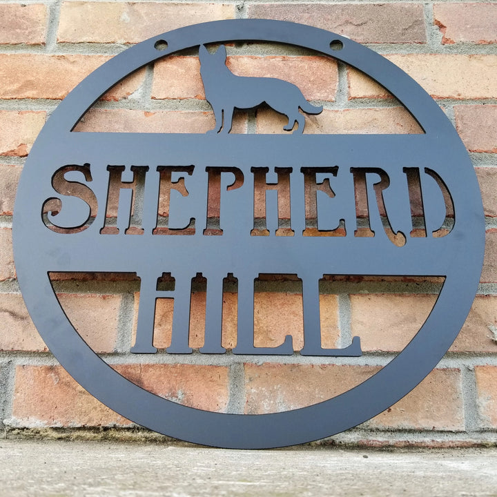 Custom Hanging Metal Dog Sign - German Shepherd - Poodle - Beagle - Bulldog - Labrador - Mastiff
