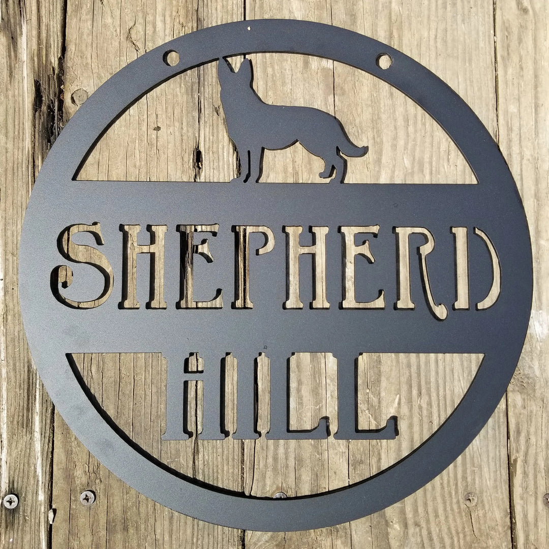 Custom Hanging Metal Dog Sign - German Shepherd - Poodle - Beagle - Bulldog - Labrador - Mastiff