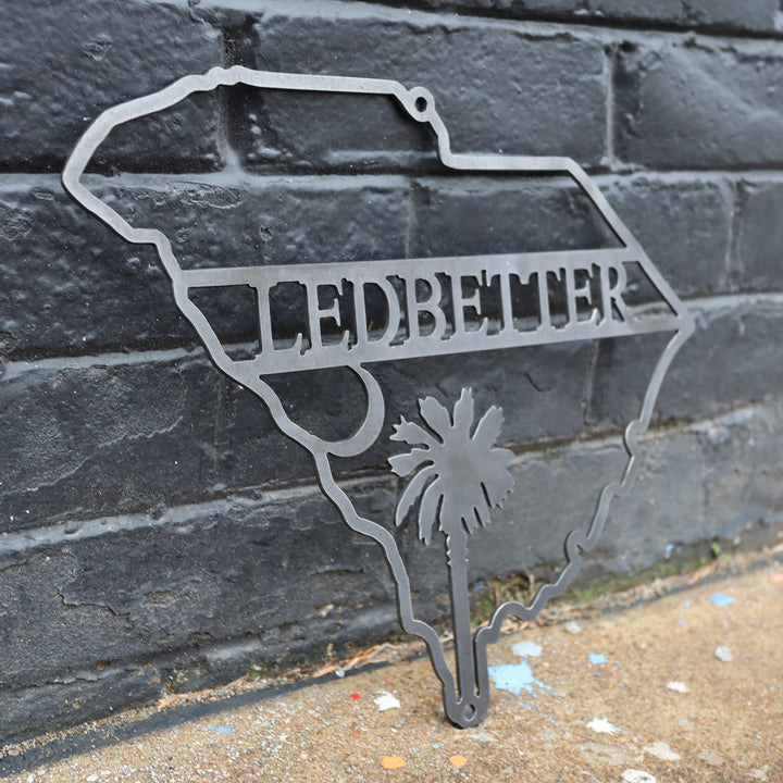 Personalized Metal South Carolina State Sign - Family Name