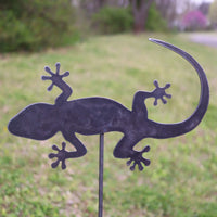 Thumbnail for Metal Lizard Garden Stake - Steel Gardening Decor - Gecko Yard Art Marker - Free Shipping