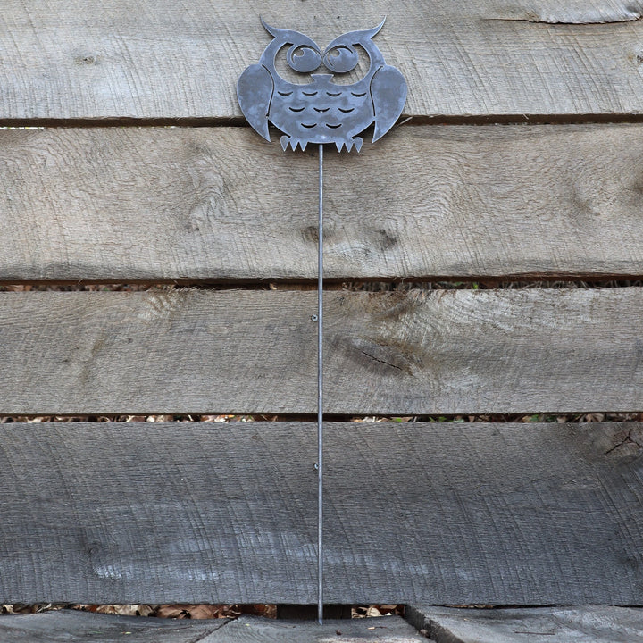 Metal Owl Garden Stakes - Retro