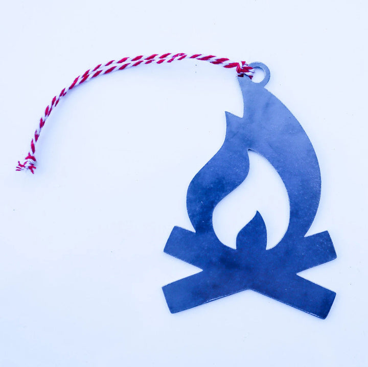 Camp Fire Christmas Ornament - Holiday Stocking Stuffer Gift - Tree Home Decor