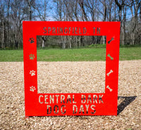 Thumbnail for Custom Metal Dog Park Photo Booth - City Park Photo Op - Personalized Photo Prop - Custom Metal Sign