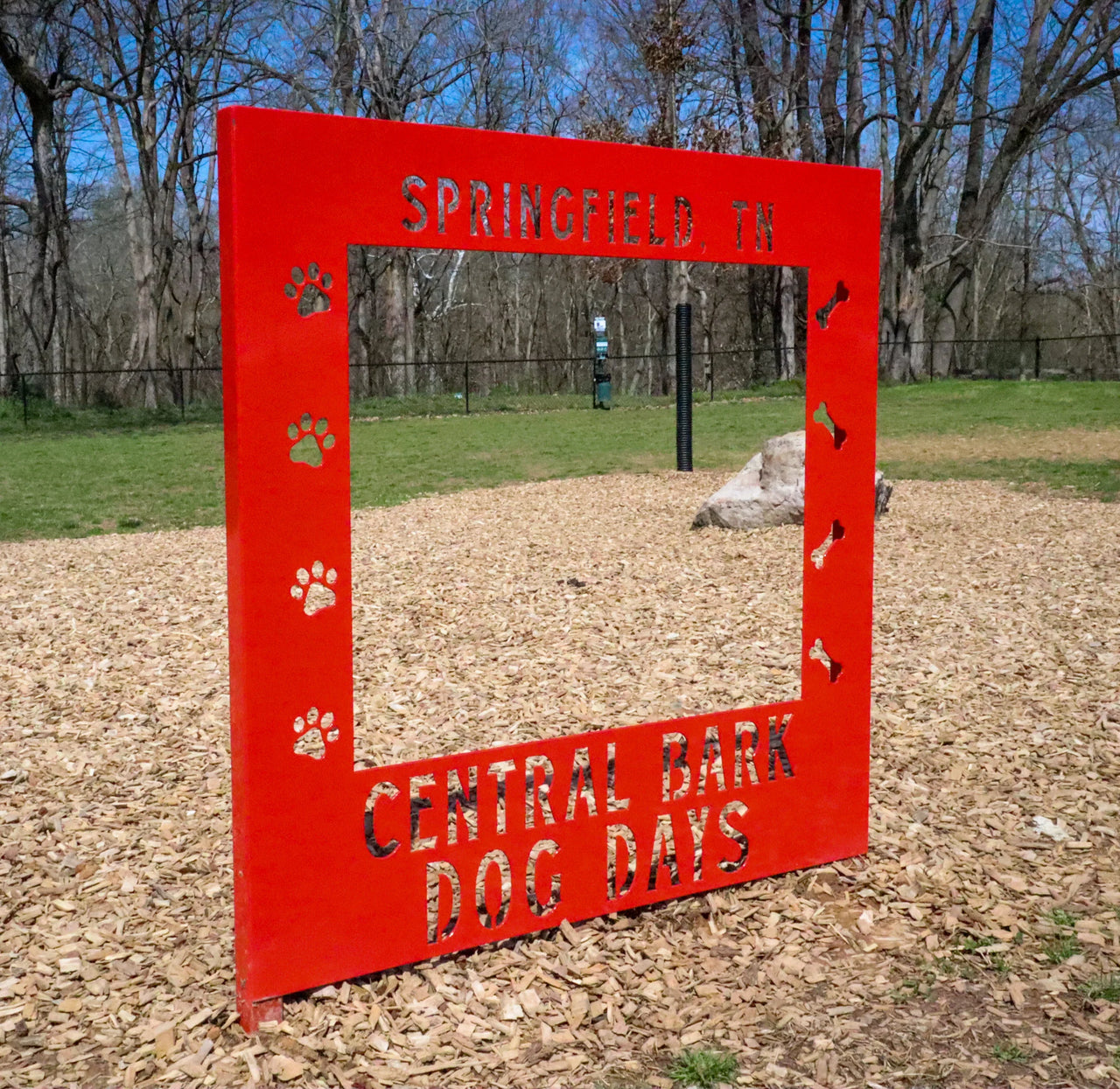 Custom Metal Dog Park Photo Booth - City Park Photo Op - Personalized Photo Prop - Custom Metal Sign