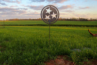 Thumbnail for Tennessee Tri-Star Metal Garden Stake - Nashville Knoxville Chattanooga Memphis - Lawn Decor - Unique Tennessee Garden Art