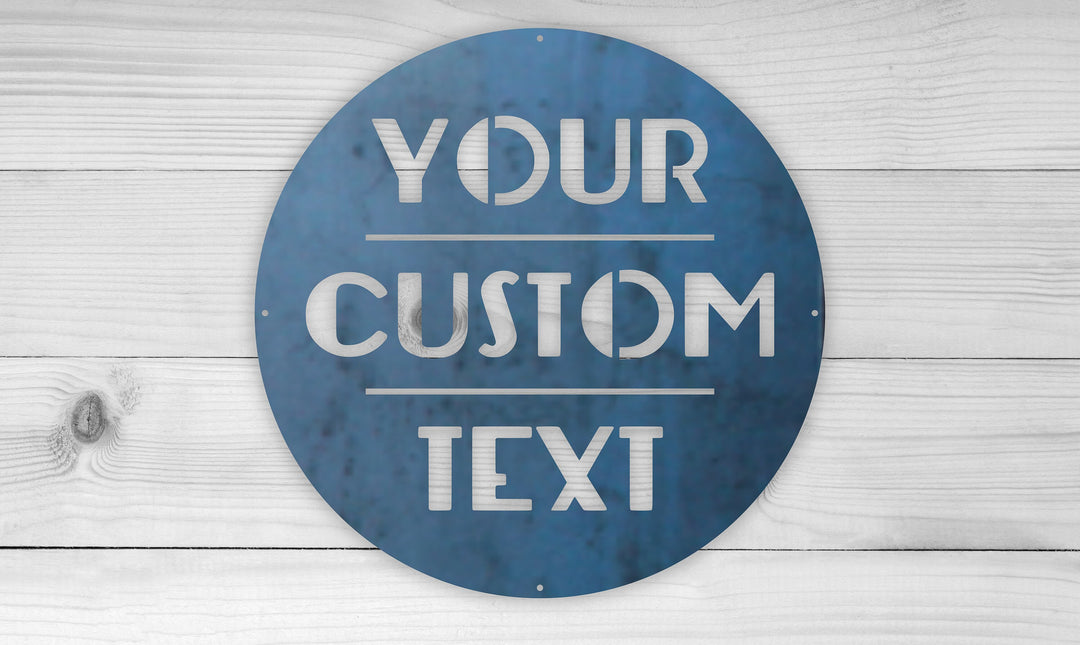Personalized Metal Sign - Circle Family Name Sign