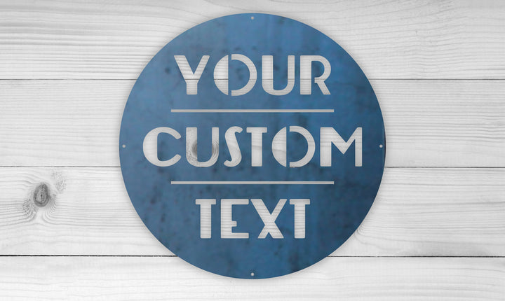 Personalized Metal Sign - Circle Family Name Sign