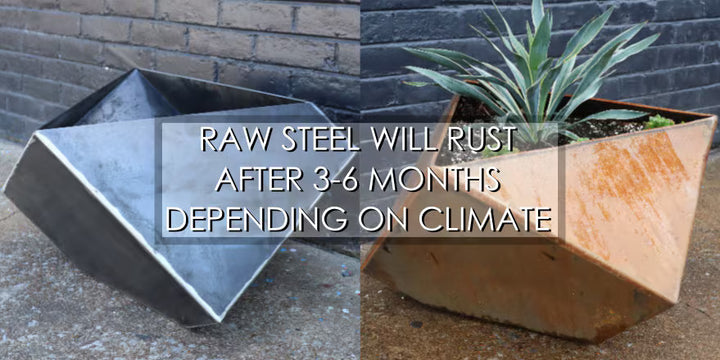 Modern Geo Steel Planter 25" x 23" x 15" - Geometric Plant Pot