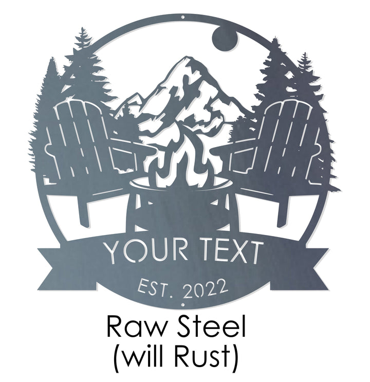 Personalized Cabin Metal Outdoor Sign - Personalized Camping Gifts