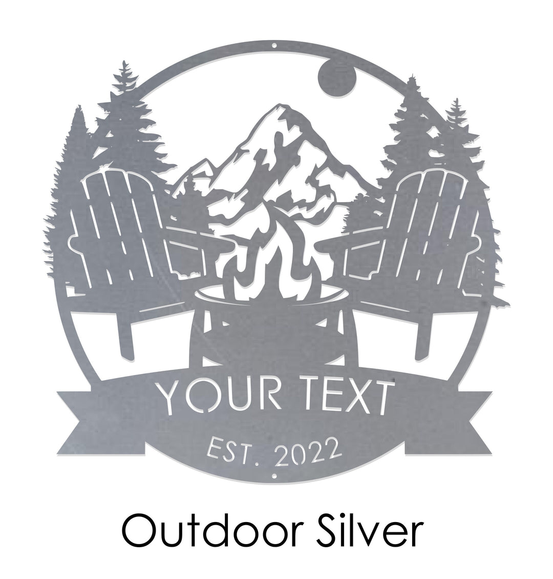 Personalized Cabin Metal Outdoor Sign - Personalized Camping Gifts