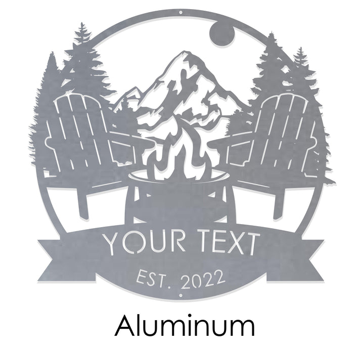 Personalized Cabin Metal Outdoor Sign - Personalized Camping Gifts