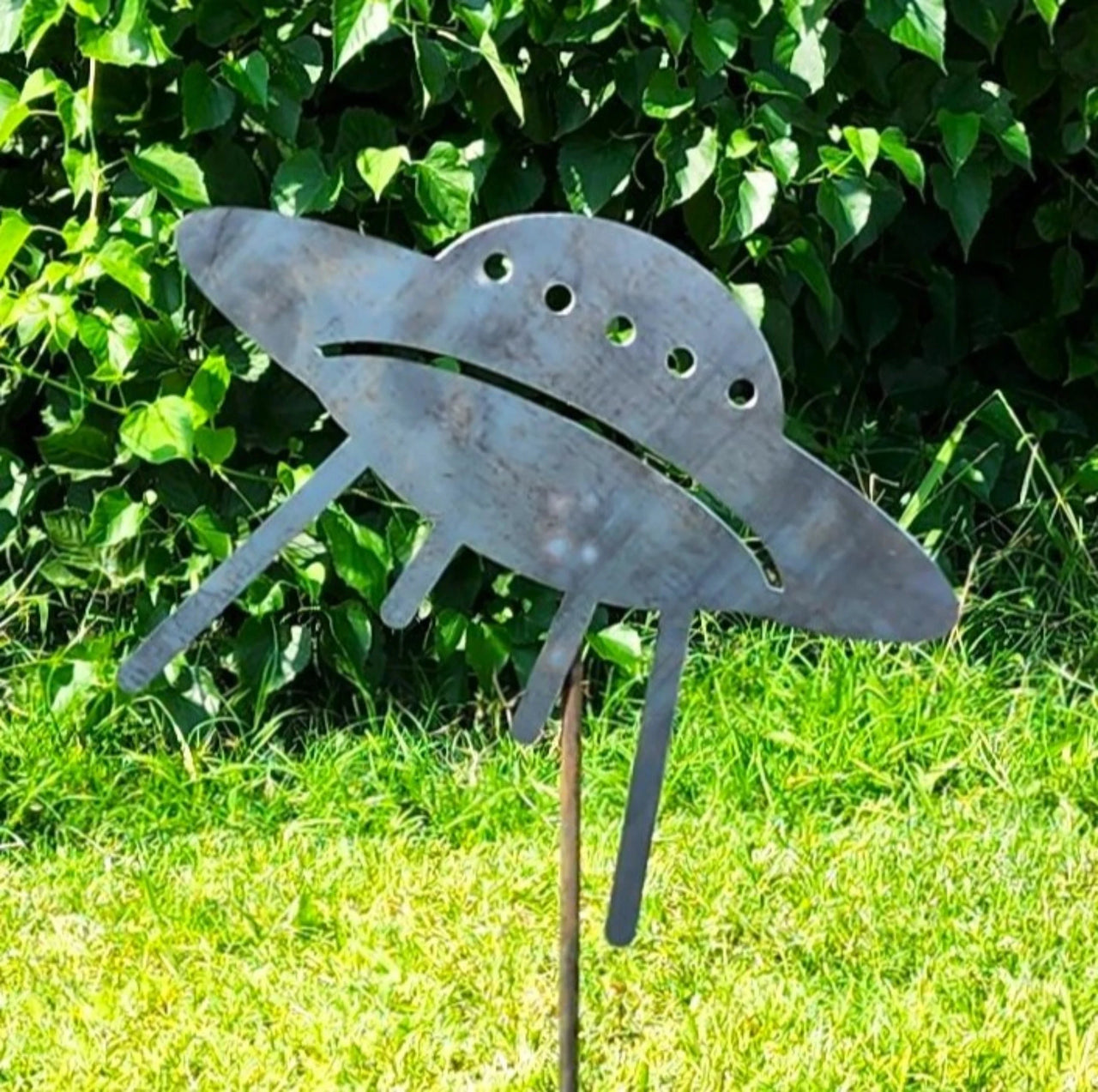 UFO Garden Decor - Alien Decor - Gardening - Custom Garden Sign - Gift For Her