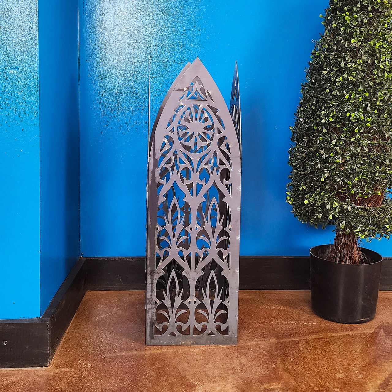 Cathedral Gothic Decor Garden Column - Gothic Home Decor - Furniture and Decor - Handmade Metal - Wall Sculpture - Wedding Decor