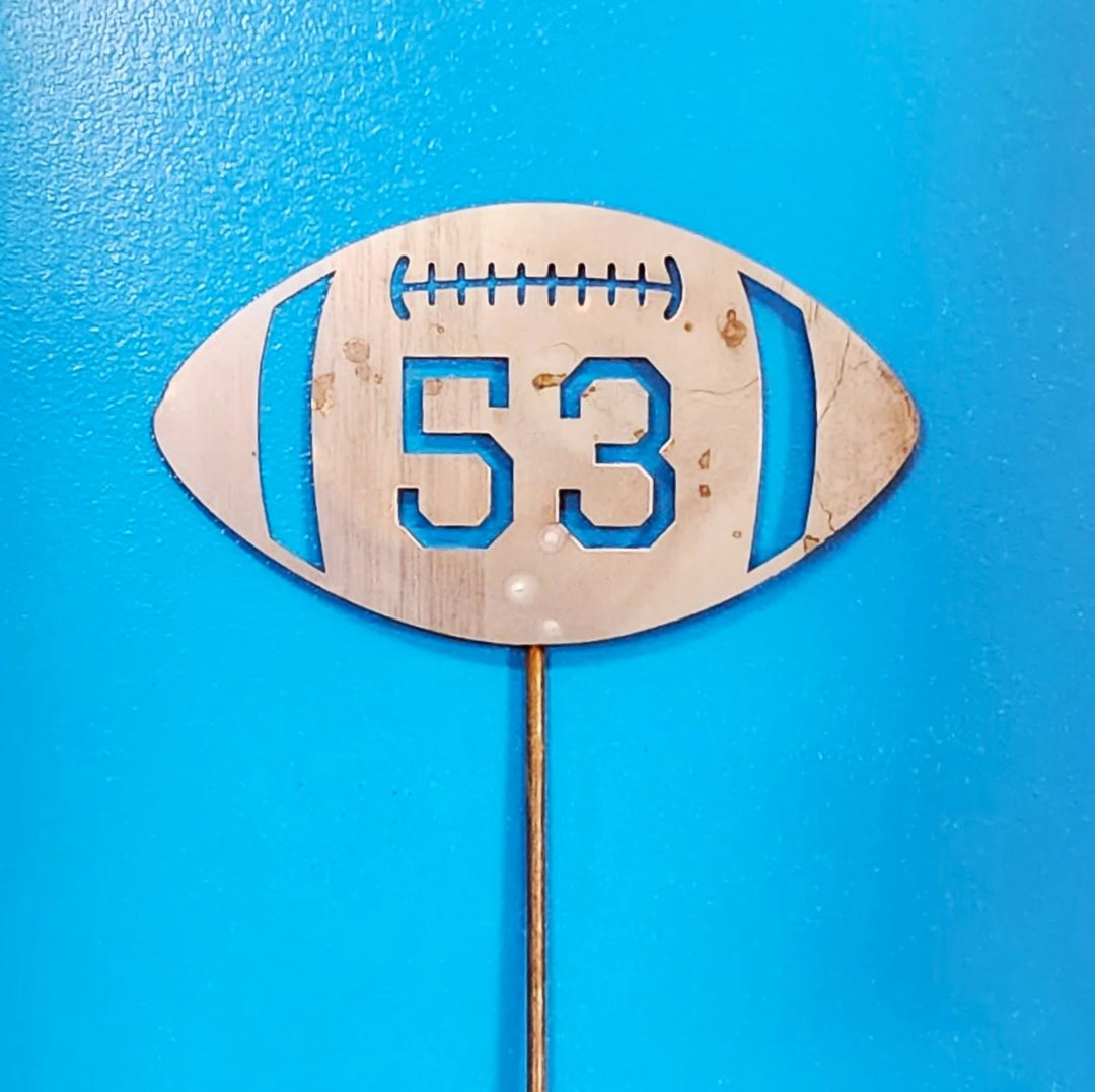 Personalized Football Yard Sign - Jersey Number