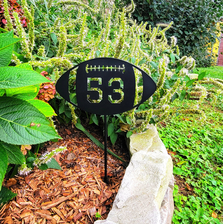 Personalized Football Yard Sign - Jersey Number