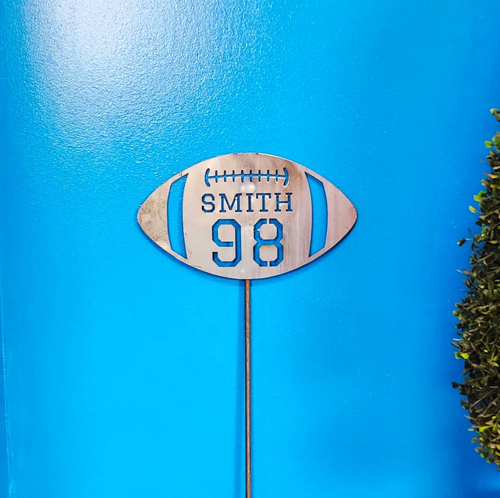 Personalized Football Yard Sign - Last Name Jersey Number