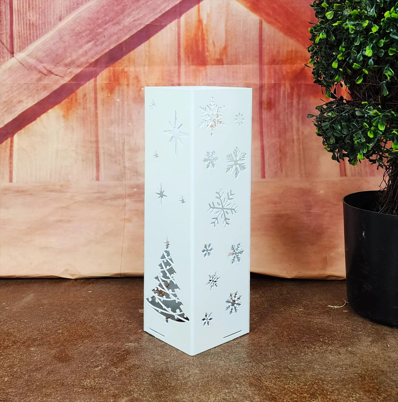 Christmas Tree with Snowflakes Garden Column - Outdoor Holiday Decor - Holiday Gift - Home Decor - Christmas Decor - Holiday Hosting