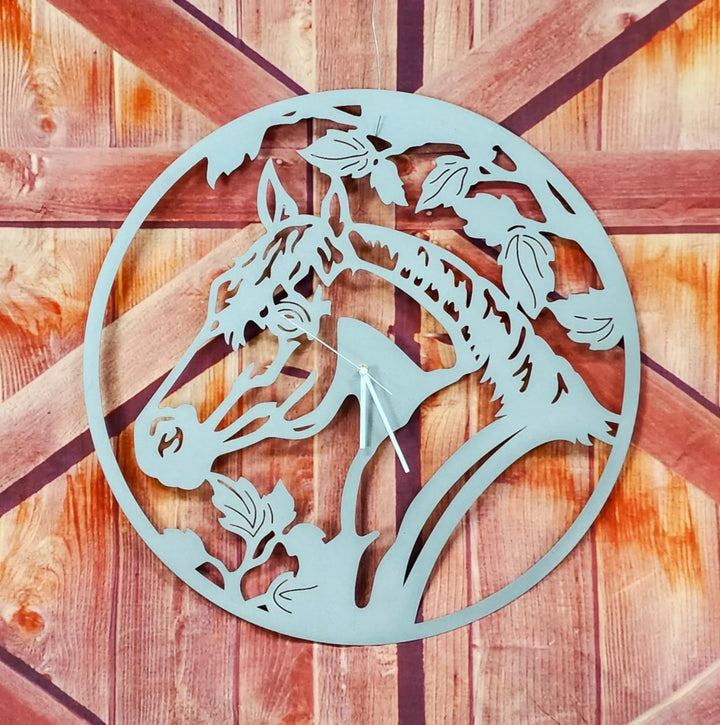 Horse Metal Clock - Farmhouse Signs
