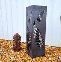 Thumbnail for Fern Garden Column Pre-Rusted - Garden Decor - Garden Statue - Well Pump Cover - Metal Yard Art - Furniture and Decor - Garden Sculpture