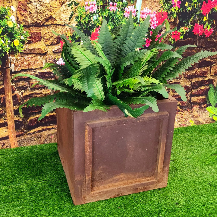 Steel Planter with Detailed Frame - Planter Box