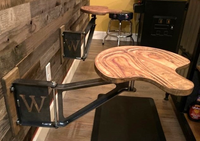 Thumbnail for Metal Swing Away Bar Stool With Wooden Seat  - 12.5