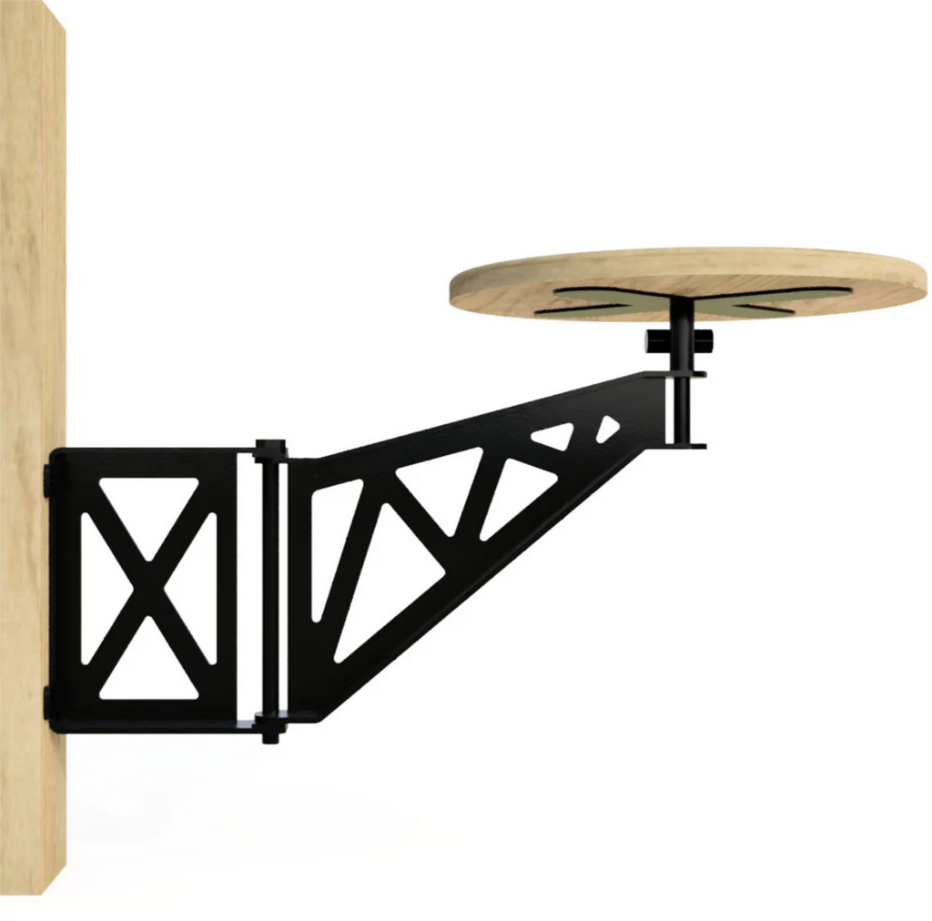 Metal Swing Away Bar Stool With Wooden Seat - 12.5 Metal Swing Away Bar Stool With Wooden Seat - 12.5
