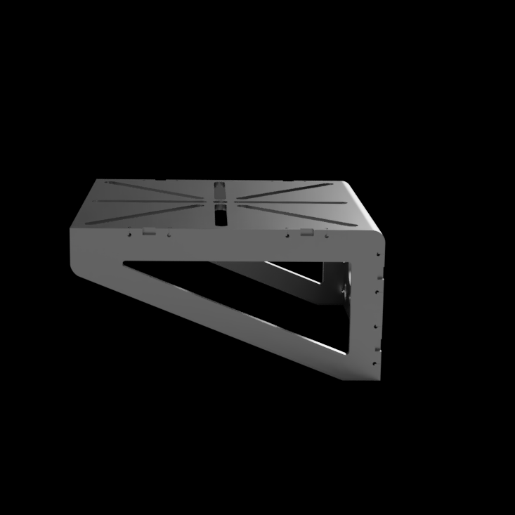 0.25" Vice Mount for Maker Tables, side view – handmade laser cut metal by Maker Table