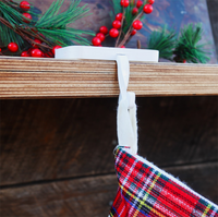 Thumbnail for 4-Pack Heavy Stocking Hanger - Minimalist Christmas Mantel Decor - Heavy Duty Stocking Holder - Shelf Stocking Holder - Personalized Gift
