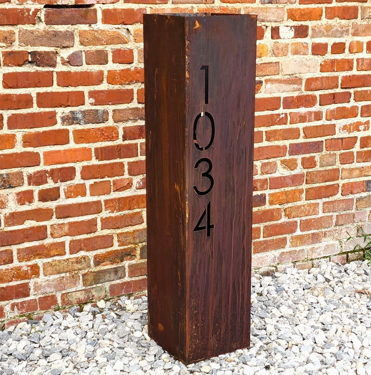 Personalized Address Garden Column - Outdoor Garden Decor - Garden Sculpture - Garden Statue - Garden Art - House Numbers - Well Cover