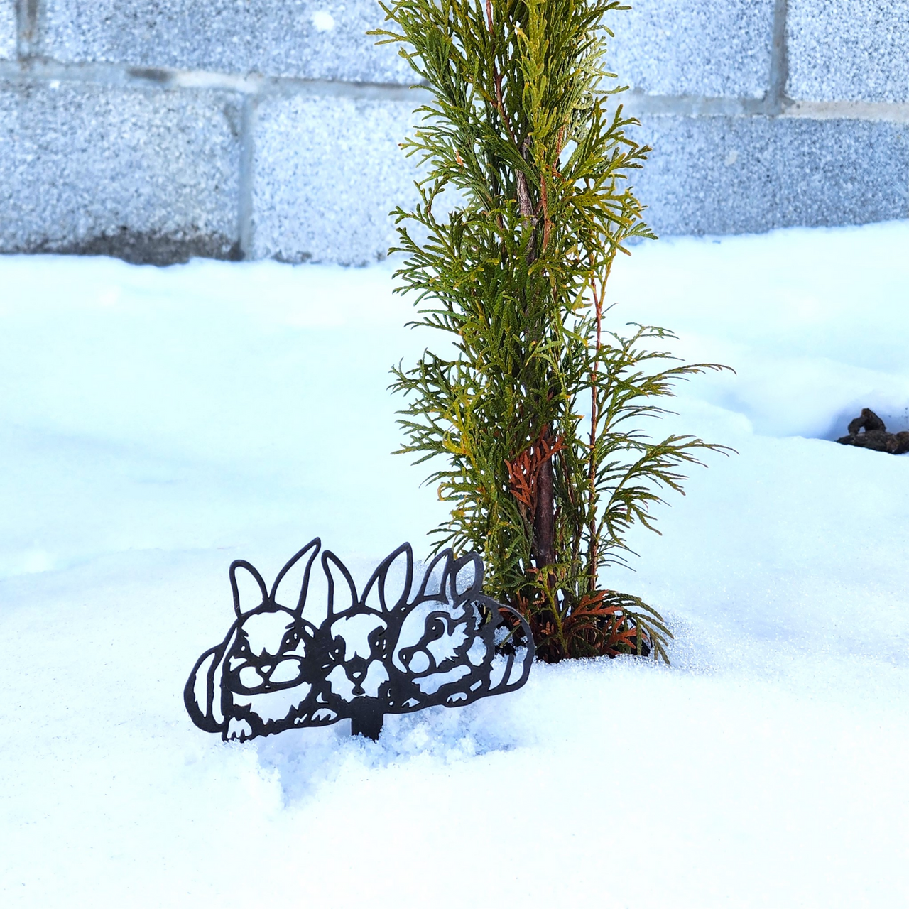 Bunny Garden Stake - Garden Decor - Metal Garden Stake - Gift for Her - Desk Accessories - Plant Desk - Easter Bunny - Mini