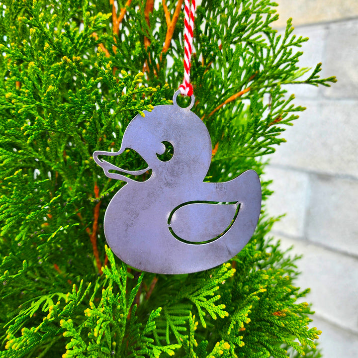 handmade steel duck ornament cutout