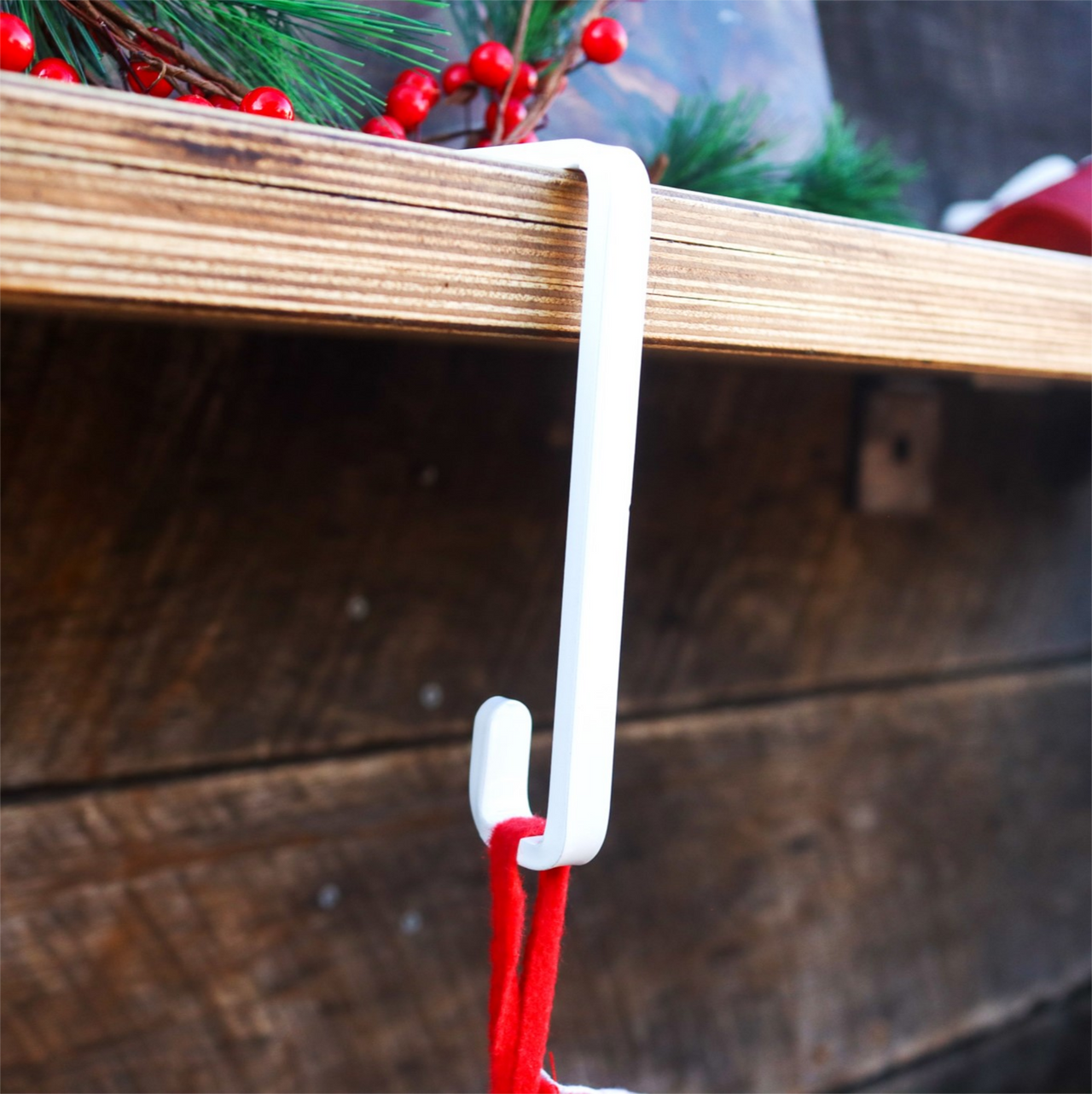 Long Metal Stocking Hanger - Heavy Duty Stocking Holder - Stocking Holider - Christmas Stocking Holder - Modern Holiday Decor - Stocking